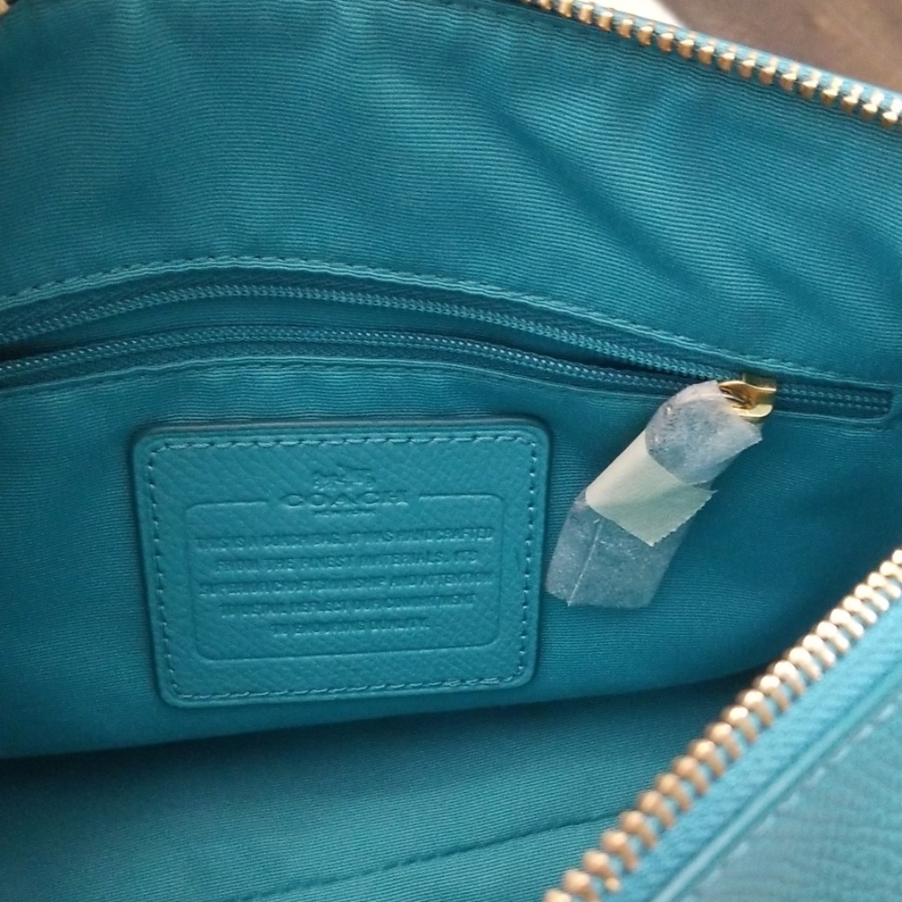 NWOT Coach Satchel "Miami Dolphins color Teal" - Picture 2 of 4